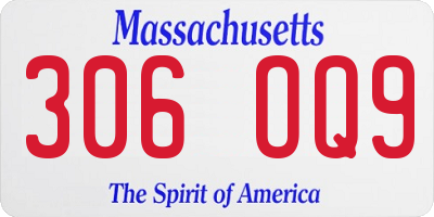 MA license plate 306OQ9