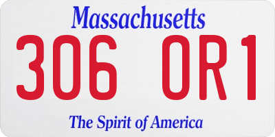 MA license plate 306OR1