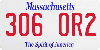 MA license plate 306OR2