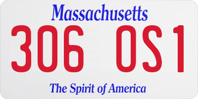 MA license plate 306OS1