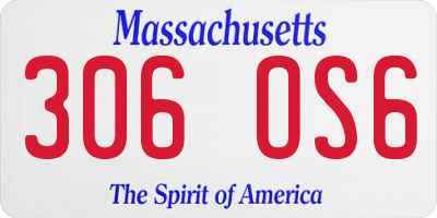 MA license plate 306OS6