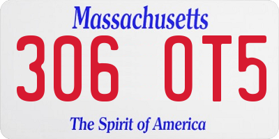 MA license plate 306OT5