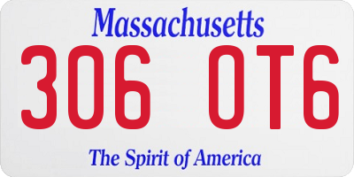MA license plate 306OT6