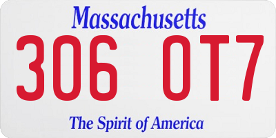 MA license plate 306OT7