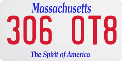 MA license plate 306OT8