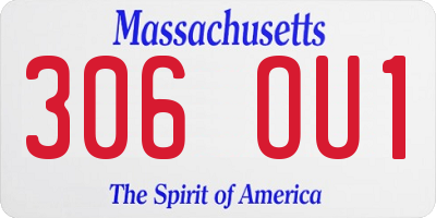 MA license plate 306OU1