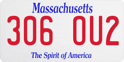MA license plate 306OU2
