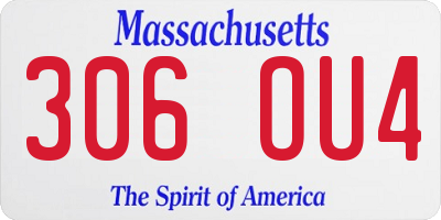 MA license plate 306OU4