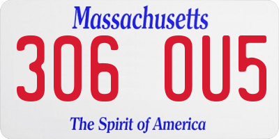 MA license plate 306OU5