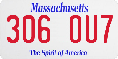 MA license plate 306OU7