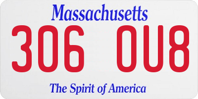 MA license plate 306OU8