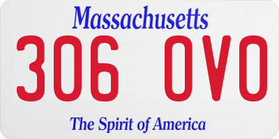 MA license plate 306OV0