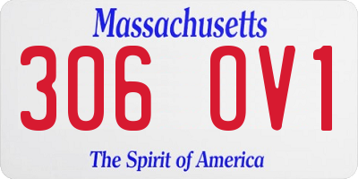 MA license plate 306OV1