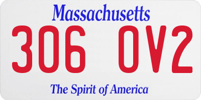 MA license plate 306OV2