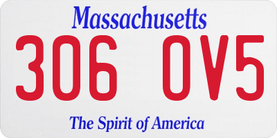 MA license plate 306OV5