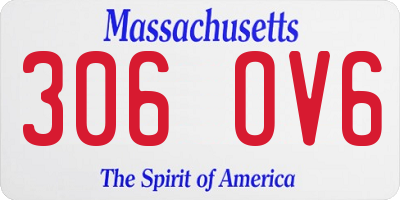 MA license plate 306OV6