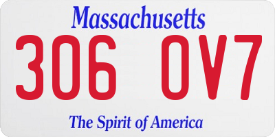 MA license plate 306OV7