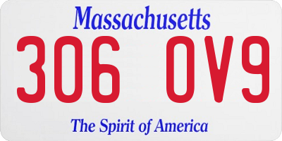 MA license plate 306OV9