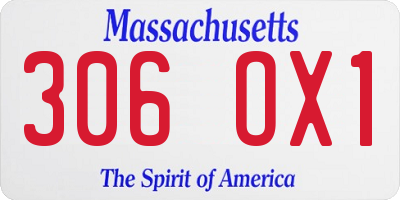 MA license plate 306OX1