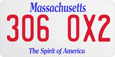MA license plate 306OX2