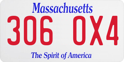 MA license plate 306OX4
