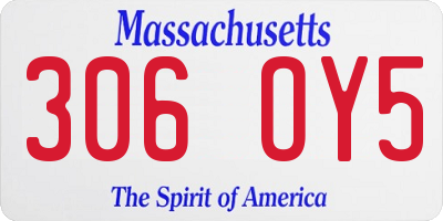MA license plate 306OY5