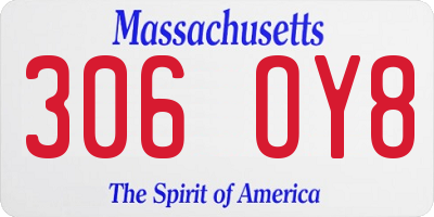 MA license plate 306OY8