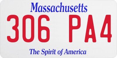 MA license plate 306PA4