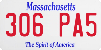 MA license plate 306PA5