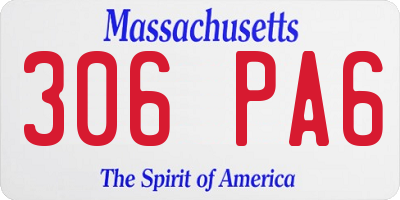 MA license plate 306PA6