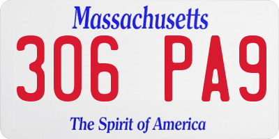 MA license plate 306PA9