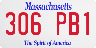 MA license plate 306PB1