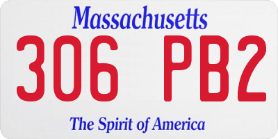 MA license plate 306PB2