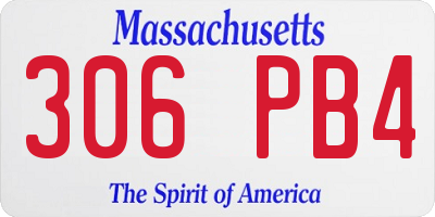 MA license plate 306PB4