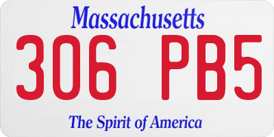 MA license plate 306PB5