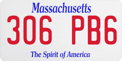 MA license plate 306PB6