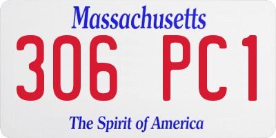 MA license plate 306PC1