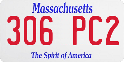 MA license plate 306PC2