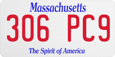 MA license plate 306PC9