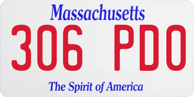 MA license plate 306PD0