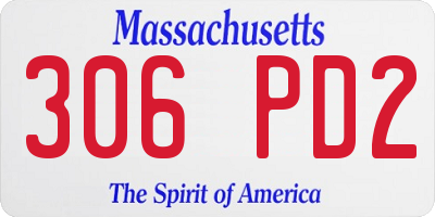 MA license plate 306PD2