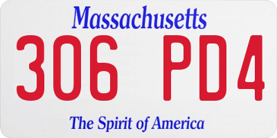 MA license plate 306PD4