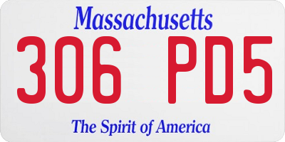 MA license plate 306PD5