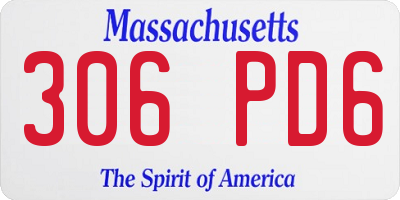 MA license plate 306PD6