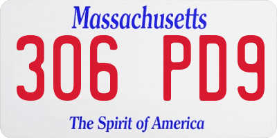 MA license plate 306PD9