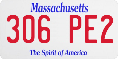 MA license plate 306PE2
