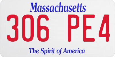 MA license plate 306PE4