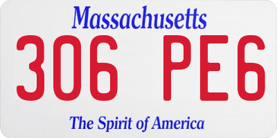 MA license plate 306PE6