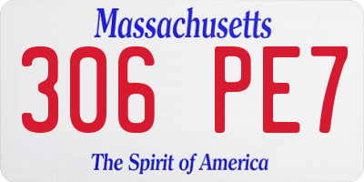 MA license plate 306PE7