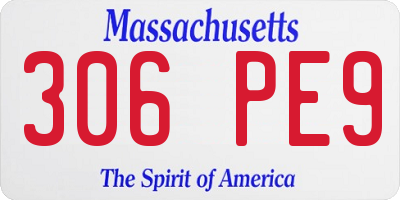 MA license plate 306PE9